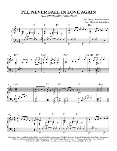 I'll Never Fall In Love Again (arr. Christian Bennedsen)