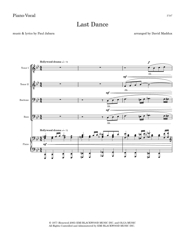Last Dance (arr. David Maddux)