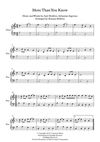 More Than You Know (arr. Roxana Belibou)