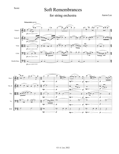 Soft Remembrances (for string orchestra)