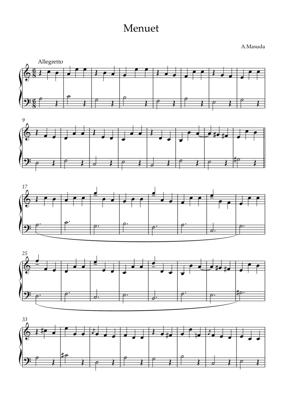 Menuet in A