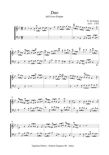 DUO - N. de Grigny - From Livre d'orgue (arr. Marcello Meneguzzo)