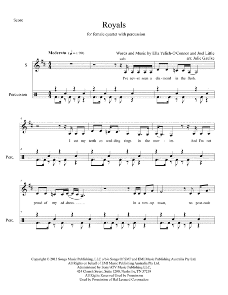 Royals (arr. Julie Gaulke)