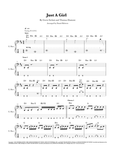 Just A Girl (arr. Daniel Roberts)