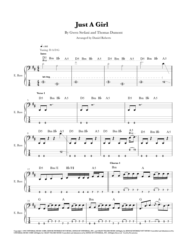 Just A Girl (arr. Daniel Roberts)