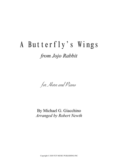 Butterfly's Wings (arr. Robert Newth)
