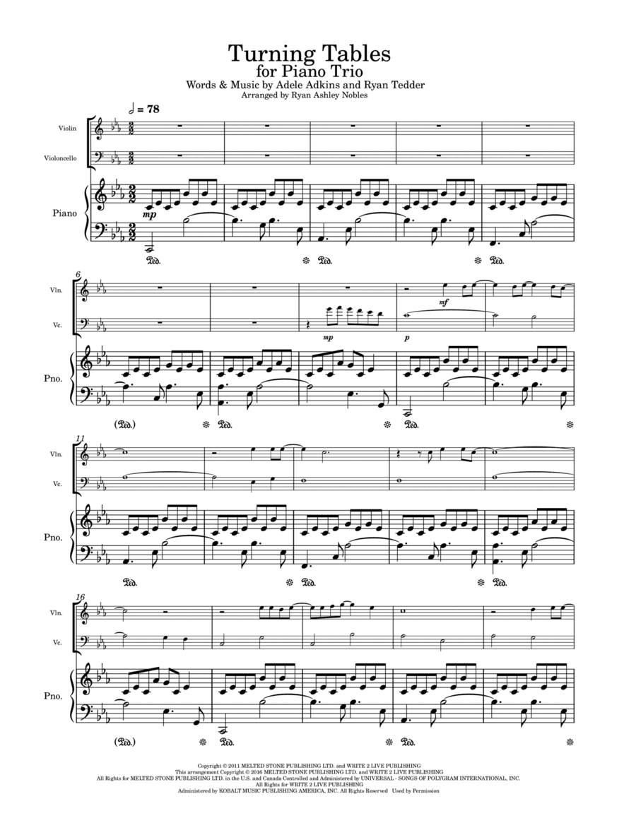 Turning Tables (arr. Ryan Nobles)