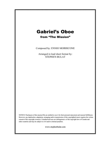 Gabriel's Oboe (arr. Stephen Bulat)