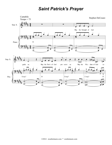 Saint Patrick's Prayer (Solo with SATB)