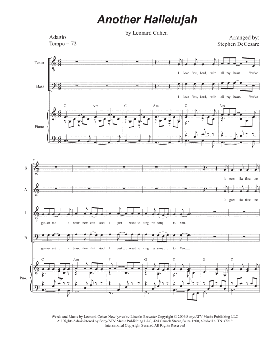Another Hallelujah (arr. Stephen DeCesare)