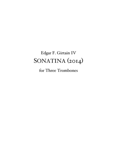 Sonatina for Three Trombones