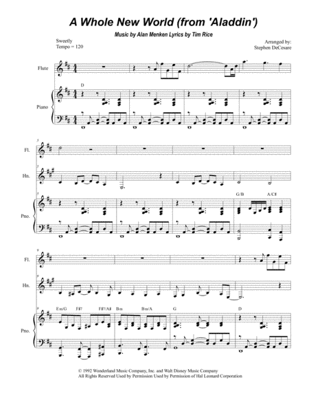 A Whole New World (from 'Aladdin') (arr. Stephen DeCesare)