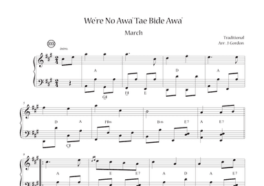 We're No Awa' Tae Bide Awa' (arr. Julia Gordon)