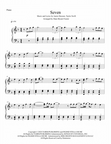 Seven (arr. Dane Bryant Frazier)