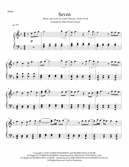 Seven (arr. Dane Bryant Frazier)