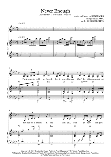 Never Enough (arr. Chris Drohan)