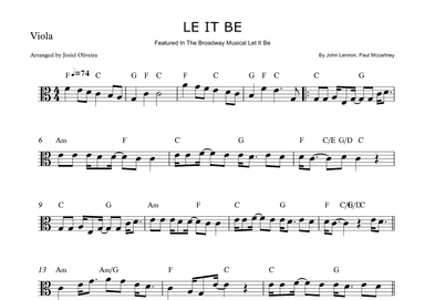 Let It Be (arr. Josiel Oliveira)