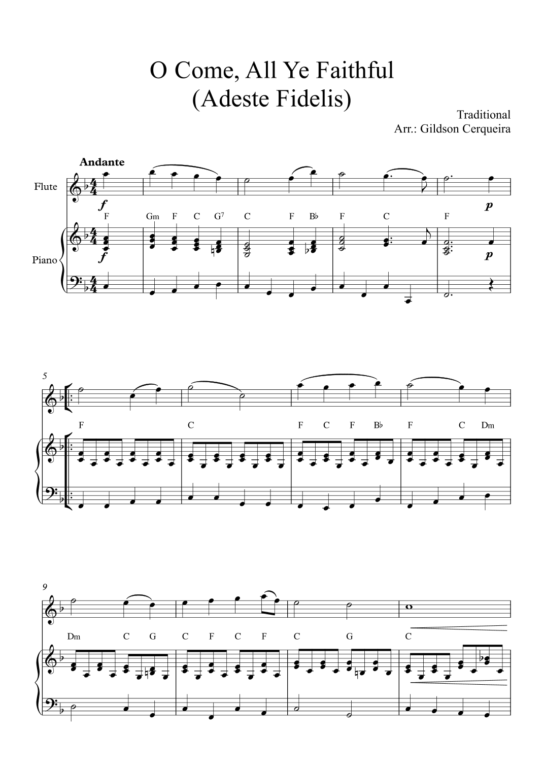 O Come, All Ye Faithful (arr. Gildson Cerqueira)