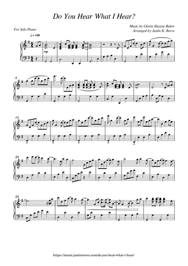 Do You Hear What I Hear (arr. Justin K. Reeve)
