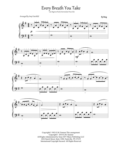 Every Breath You Take (arr. Amy Fairchild)
