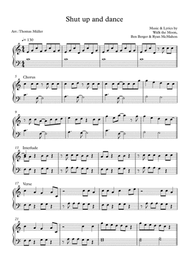 Shut Up And Dance (arr. Thomas Müller)