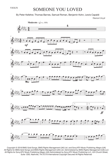 Someone You Loved (arr. Darren Lloyd)