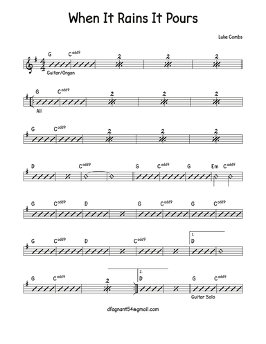 When It Rains It Pours (arr. David M Fagnant)