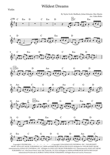 Wildest Dreams (arr. Fabio Britto)