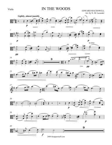 In the Woods (arr. Nick Lacanski)