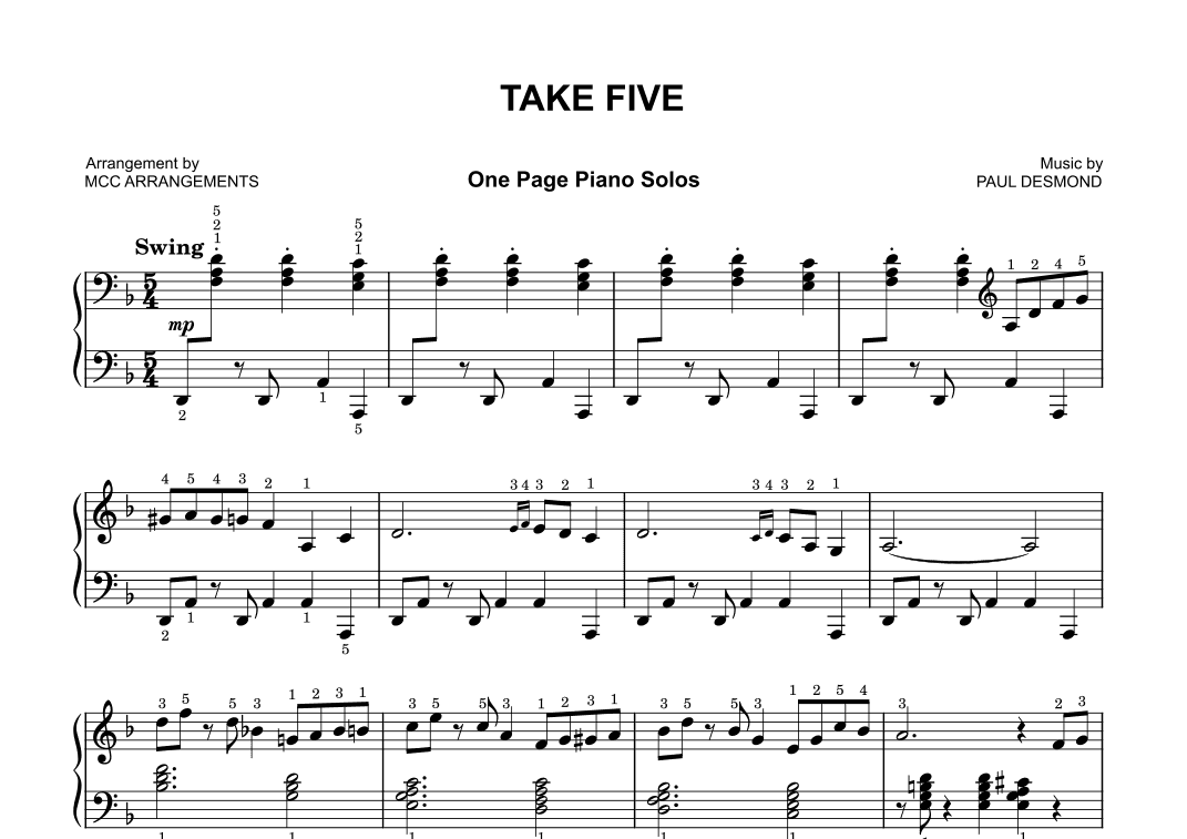 Take Five (arr. MCC Arrangements)