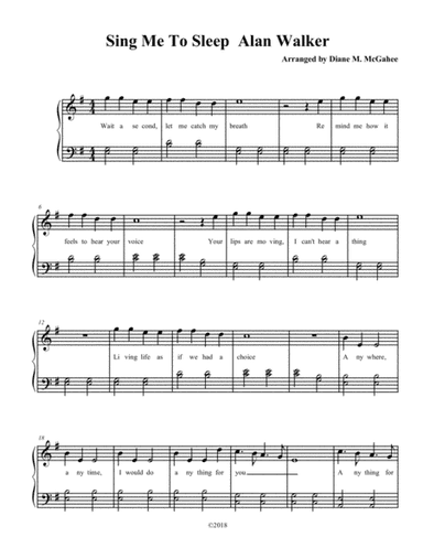 Sing Me To Sleep (arr. Diane M. McGahee)