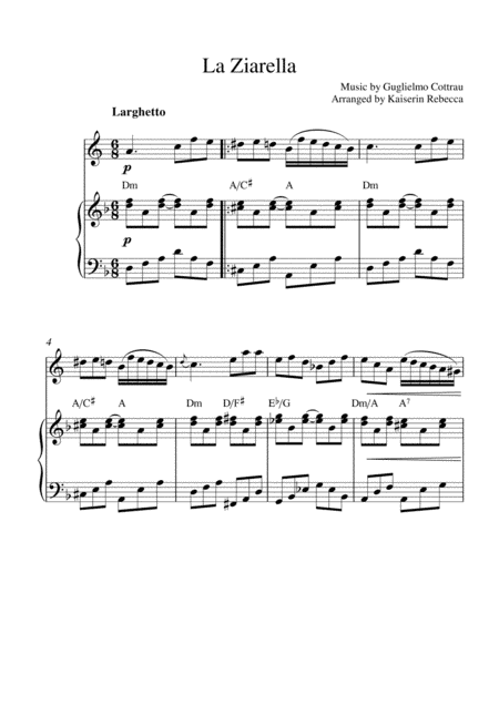 La Ziarella (arr. Kaiserin Rebecca)