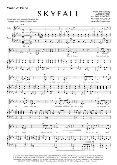 Skyfall (arr. JULIA OH MUSIC | Julia Yeon-Joo Oh)