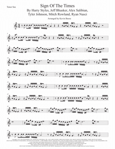 Sign Of The Times (arr. Kevin Busse)