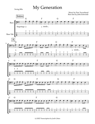 My Generation (arr. Josh Cohen)