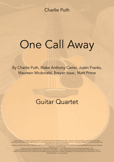 One Call Away (arr. Adam Flanagan)
