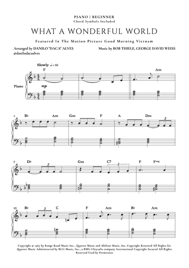 What A Wonderful World (arr. Danilo "Daca" Alves)