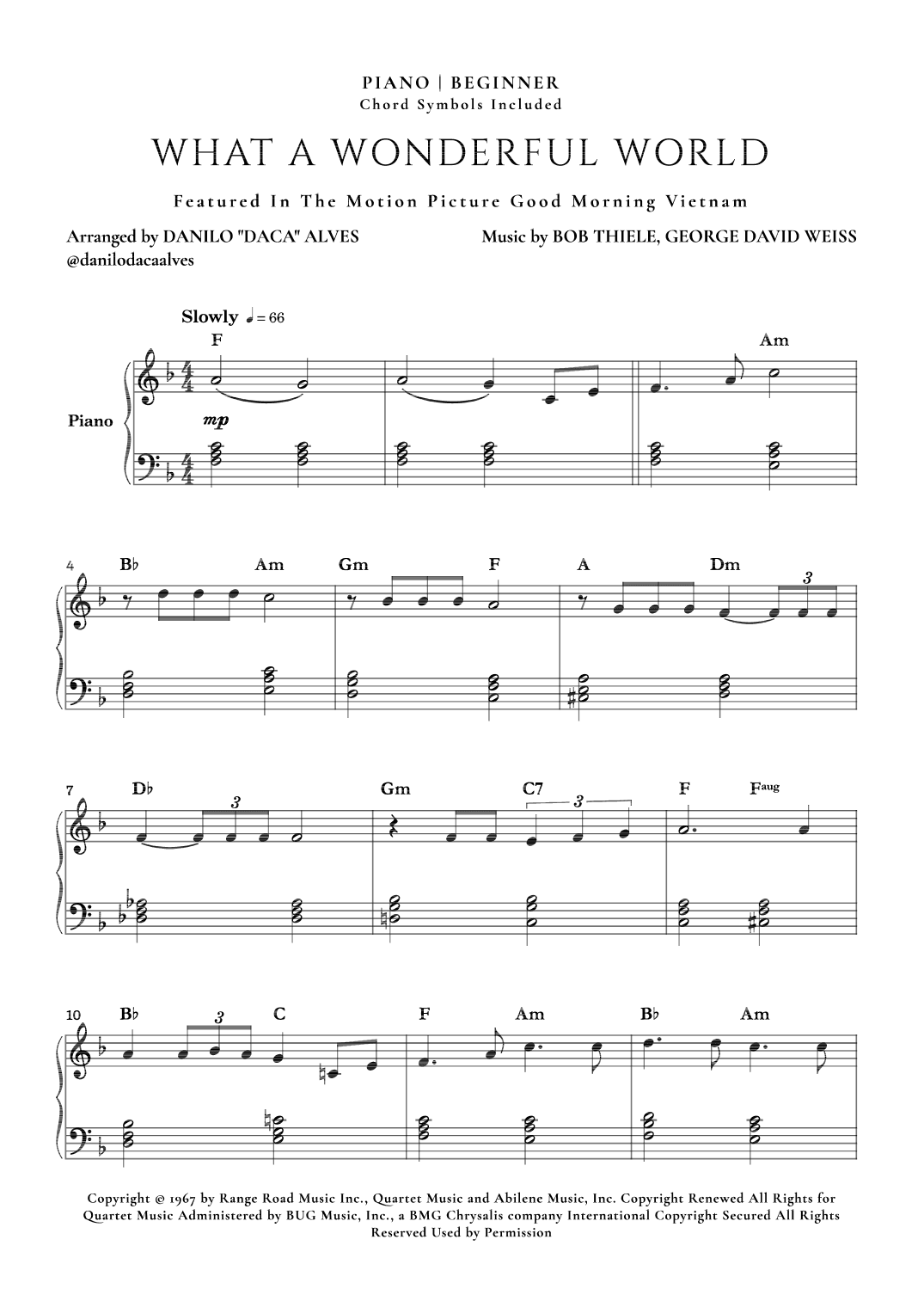 What A Wonderful World (arr. Danilo "Daca" Alves)