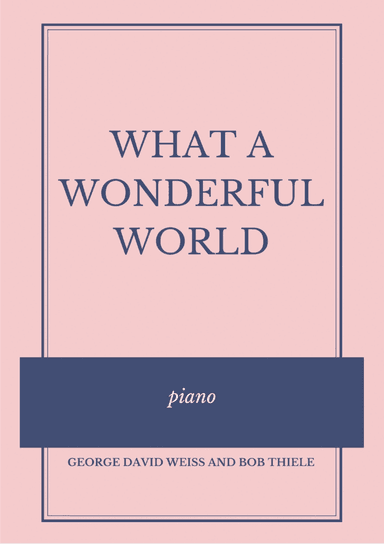 What A Wonderful World (arr. Guilherme Sudre)