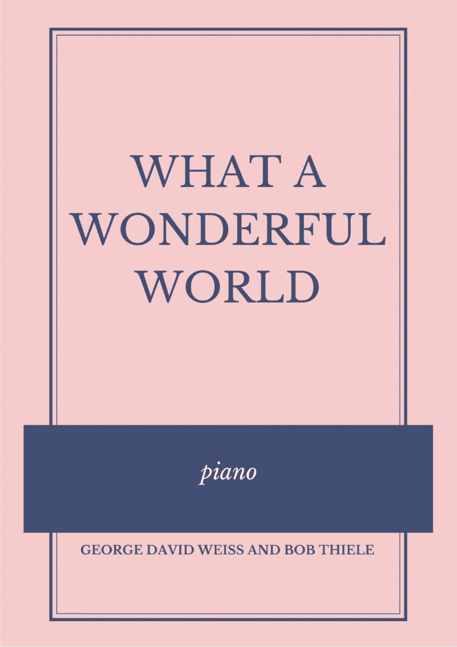 What A Wonderful World (arr. Guilherme Sudre)