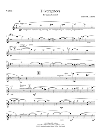 Divergences   Violin 1