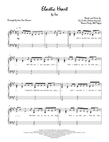 Elastic Heart (arr. Joni Van Rossum)