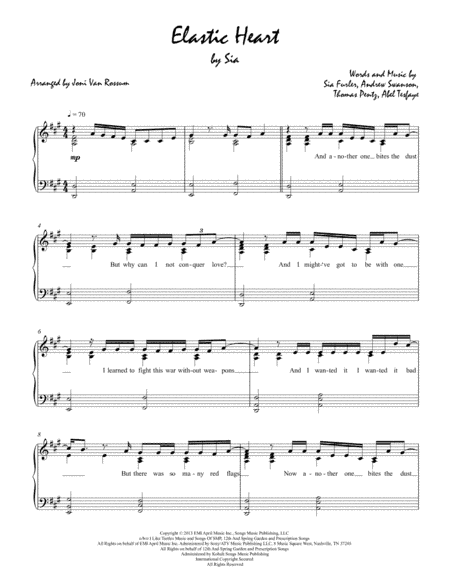 Elastic Heart (arr. Joni Van Rossum)