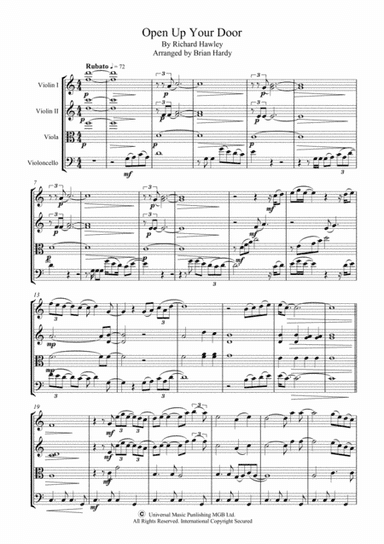 Open Up Your Door (arr. Brian Hardy, Bacchus Quartet)