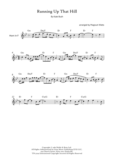 Running Up That Hill (arr. Magnum Watts)
