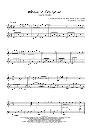 When You're Gone (arr. Vicky Shum)