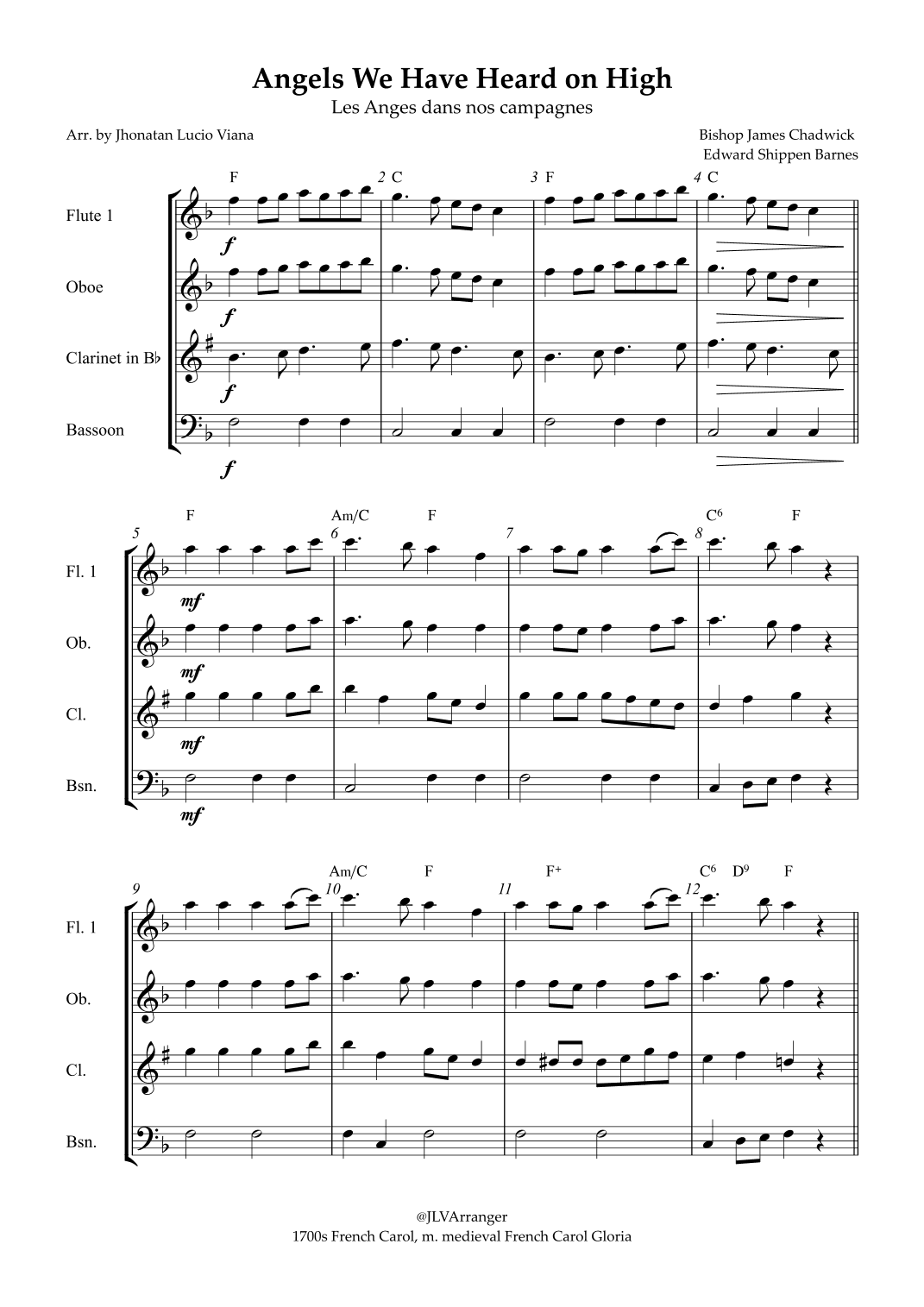 Angels We Have Heard on High (arr. Jhonatan Lucio Viana)