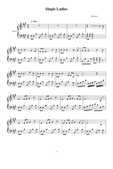 Single Ladies (put A Ring On It) (arr. Beyonce)