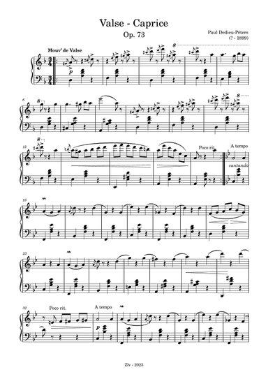 Valse Caprice, Op. 73 (arr. Zellev)