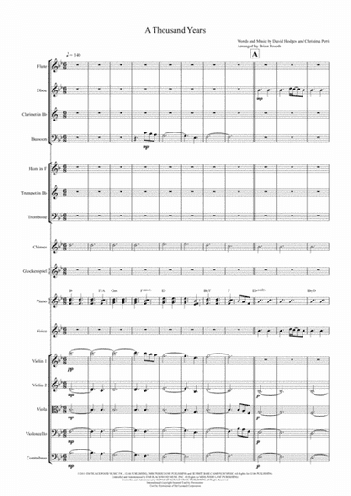 A Thousand Years (arr. Brian Pesoth)
